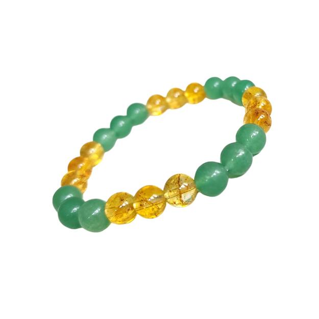 Money Magnet Citrine & Green Aventurine Bracelet | Wealth & Success