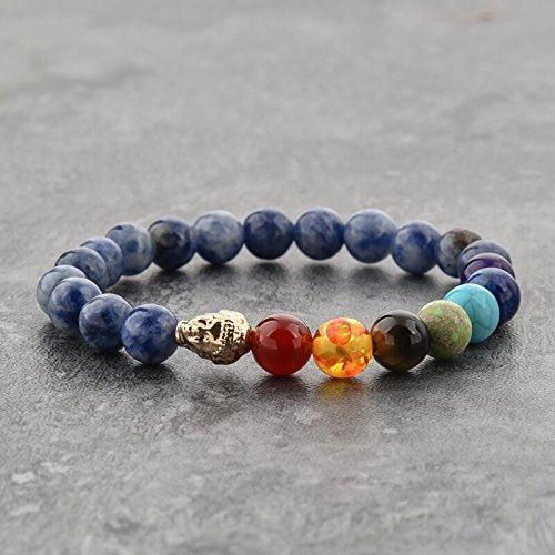 Triple Protection 7 Chakra Beads Bracelet - Balance & Harmony