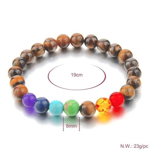 Triple Protection 7 Chakra Beads Bracelet - Balance & Harmony