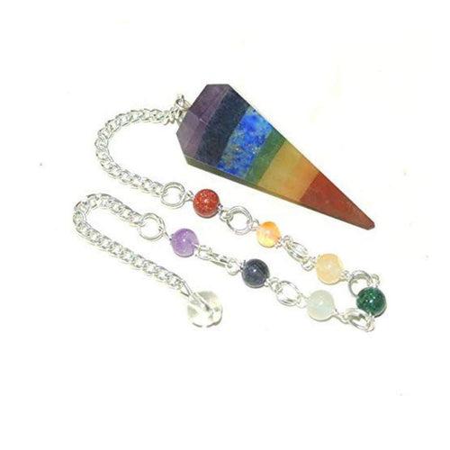 7 Chakra Pendulum Dowser Stone | Crystal Healing by Brahmatells