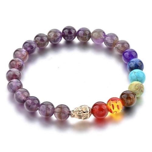 Triple Protection 7 Chakra Beads Bracelet - Balance & Harmony