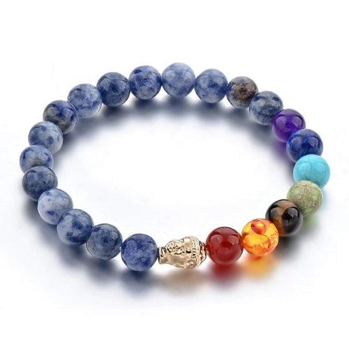 Triple Protection 7 Chakra Beads Bracelet - Balance & Harmony