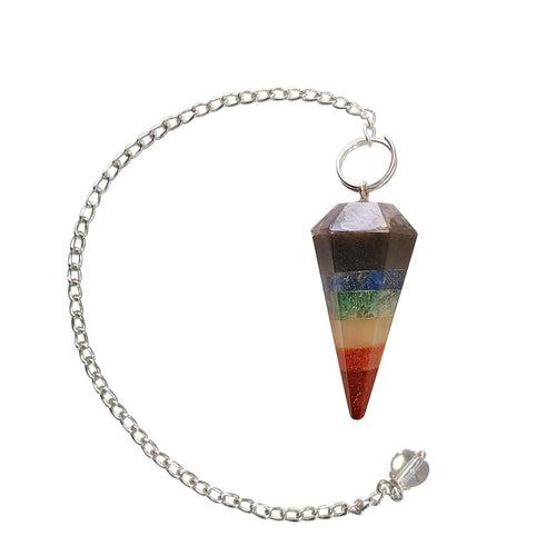 7 Chakra Pendulum Dowser Stone | Crystal Healing by Brahmatells