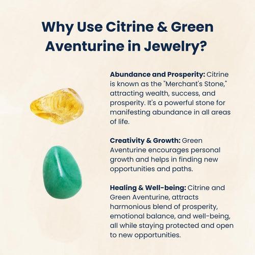 Citrine & Green Aventurine Wealth Bracelet | Business Success & Opportunity