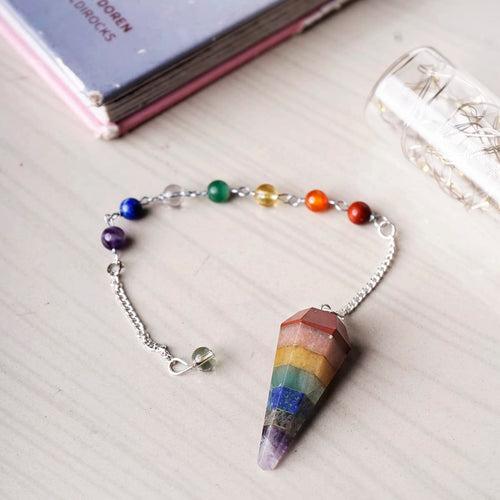 7 Chakra Pendulum Dowser Stone | Crystal Healing by Brahmatells