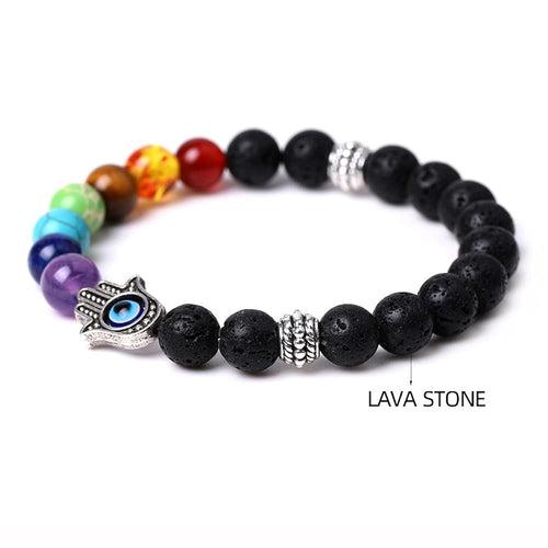 Triple Protection 7 Chakra Beads Bracelet - Balance & Harmony