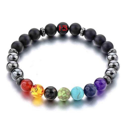 Triple Protection 7 Chakra Beads Bracelet - Balance & Harmony