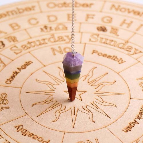 7 Chakra Pendulum Dowser Stone | Crystal Healing by Brahmatells