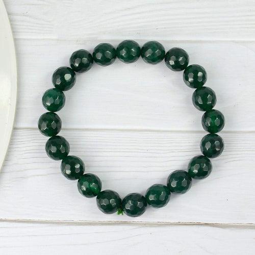 Green Aventurine Diamond Cut Bracelet - 8mm Beads for Reiki Healing