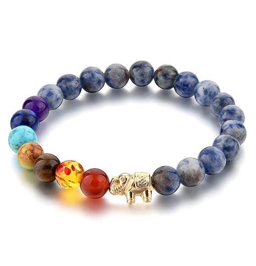 Triple Protection 7 Chakra Beads Bracelet - Balance & Harmony