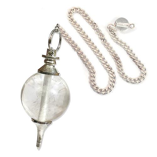 Natural Clear Quartz Pendulum for Dowsing & Meditation | Brahmatells