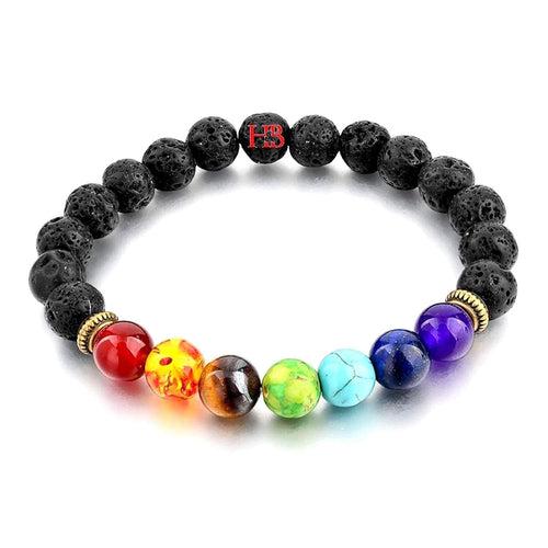 Triple Protection 7 Chakra Beads Bracelet - Balance & Harmony