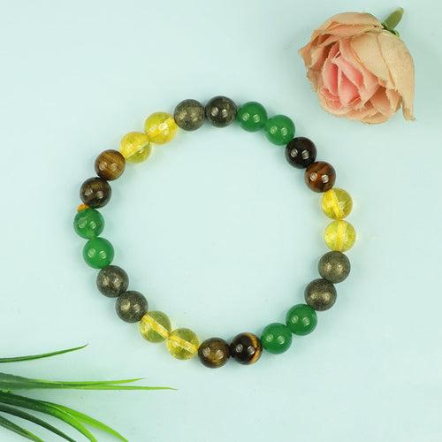 Money Magnet Wealth Bracelet | Pyrite, Tiger Eye, Citrine | 8mm Beads