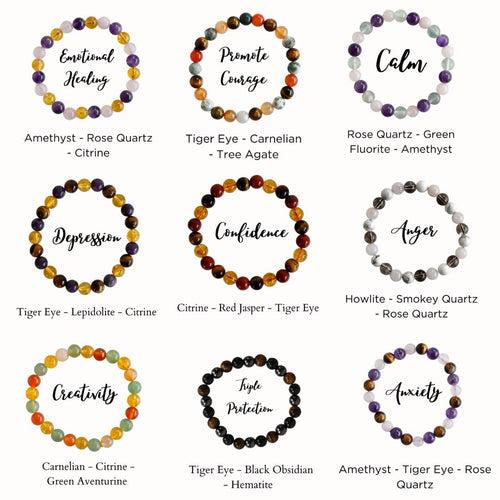 Healing Crystal Bracelet - Natural Gemstones for Energy & Balance