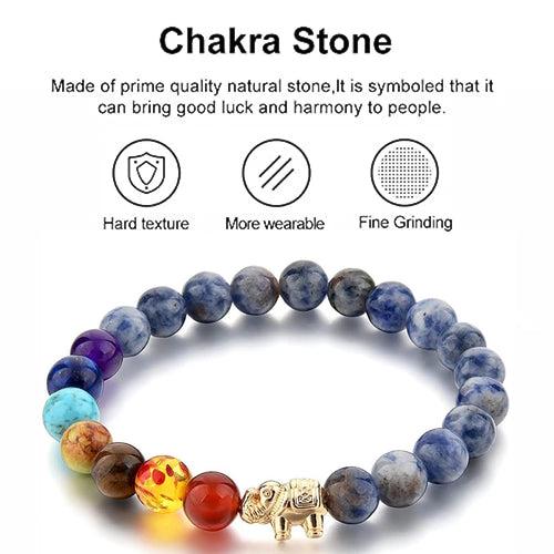 Triple Protection 7 Chakra Beads Bracelet - Balance & Harmony