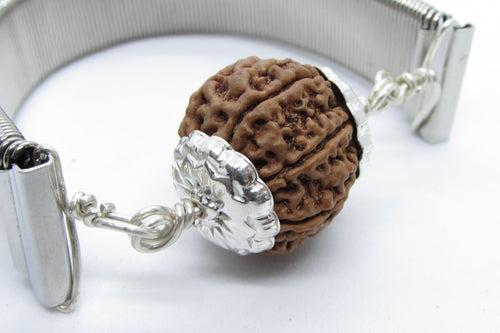 7 Mukhi Rudraksha Bracelet with Silver Pendant - Divine Blessings | Brahmatells