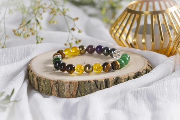 Money Magnet Bracelet | Pyrite, Citrine, Aventurine, Amethyst