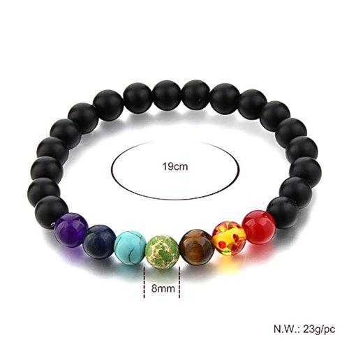 Triple Protection 7 Chakra Beads Bracelet - Balance & Harmony