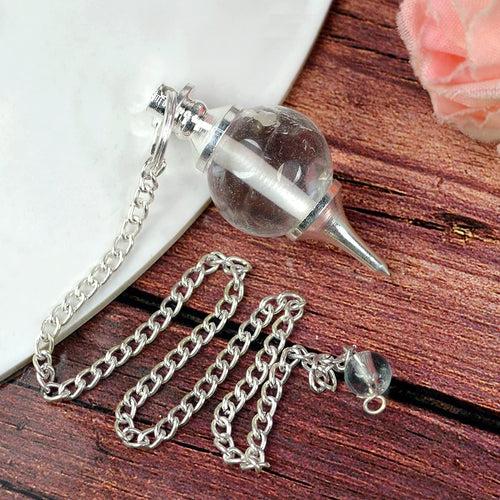 Natural Clear Quartz Pendulum for Dowsing & Meditation | Brahmatells