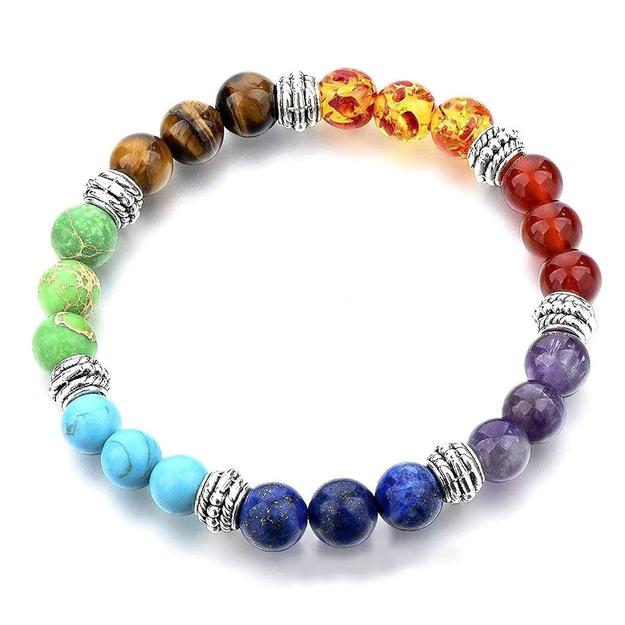 7 Chakra Reiki Gemstone Bracelet | Triple Protection for Men & Women