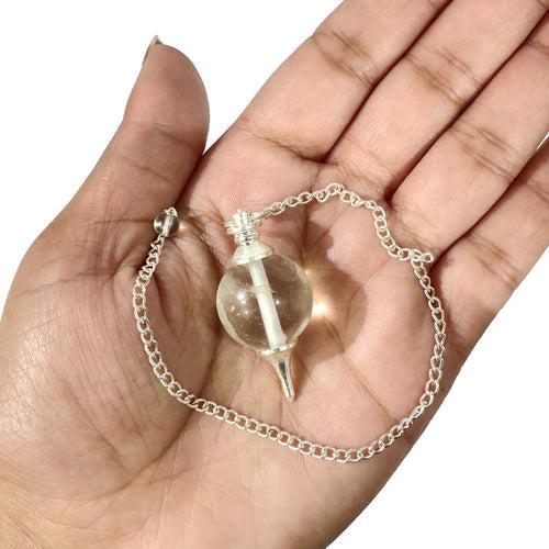 Natural Clear Quartz Pendulum for Dowsing & Meditation | Brahmatells