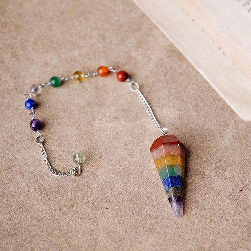 7 Chakra Pendulum Dowser Stone | Crystal Healing by Brahmatells