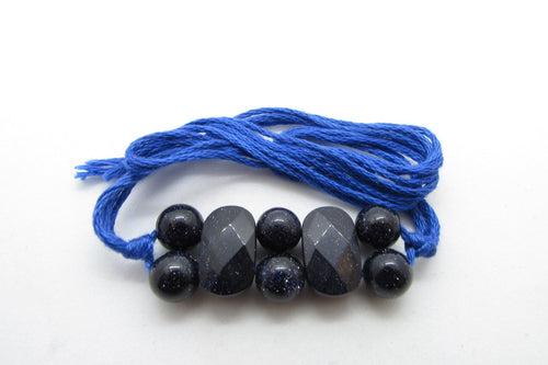 Blue Gold Stone Rakhi