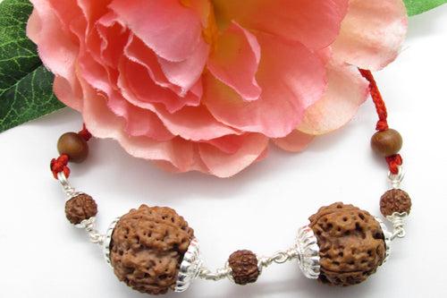 Enhanced Gemini Rudraksh Combination - 4 Mukhi Nepal Beads for Mercury Alignment | Brahmatells