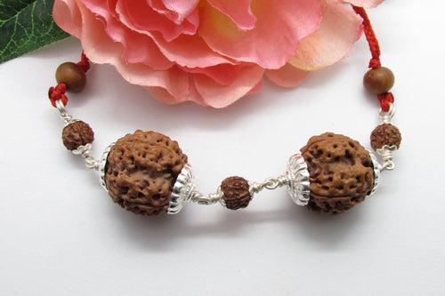 Enhanced Gemini Rudraksh Combination - 4 Mukhi Nepal Beads for Mercury Alignment | Brahmatells