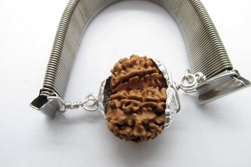 Gauri Shankar Rudraksha Bracelet with Silver Pendant - Harmony & Spiritual Connection | Brahmatells