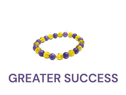 Greater Success Bracelet - Citrine & Amethyst for Focus & Positivity