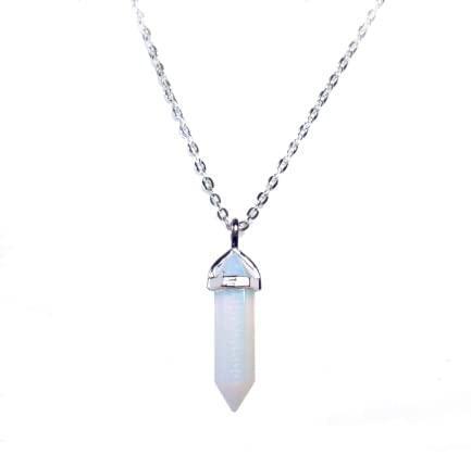 Natural Stone Healing Agate Crystal Gemstone Positive Energy stone Double Point Pendant
