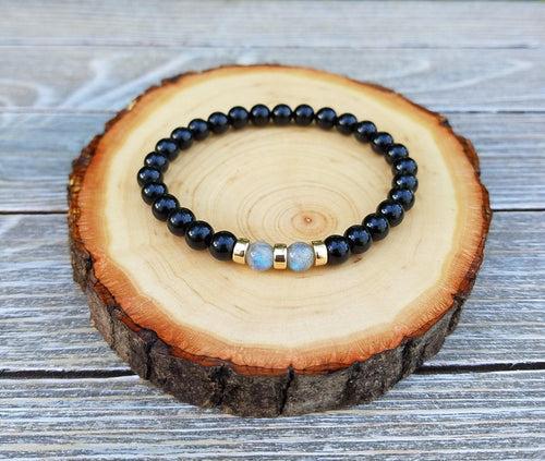 Protection Bracelet - Aura Protection, Negative Energy Shield, Psychic Protection, Labradorite