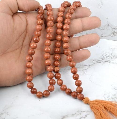 Sunstone Mala 108 Beads - Enhance Meditation & Spirituality | Brahmatells