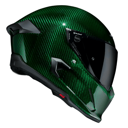 Ruroc Atlas 4.0 Carbon Helmet - Emerald Carbon