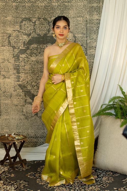 Green Pure Tissue Silk Saree