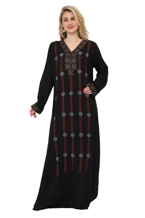 Crystal Studded Designer Maxi Dress For Women