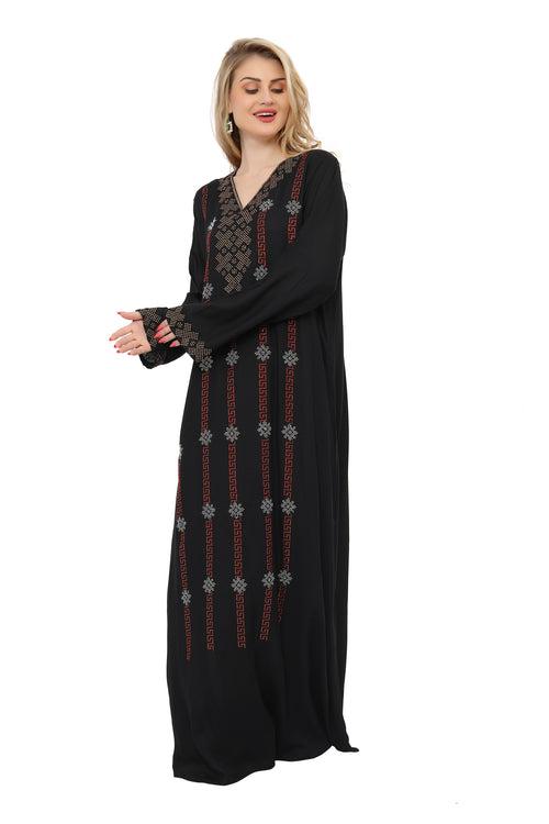 Crystal Studded Designer Maxi Dress For Women