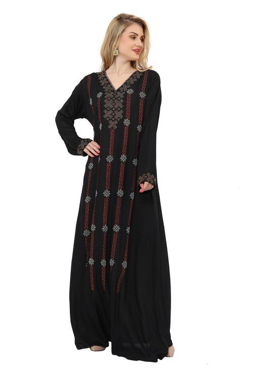 Crystal Studded Designer Maxi Dress For Women