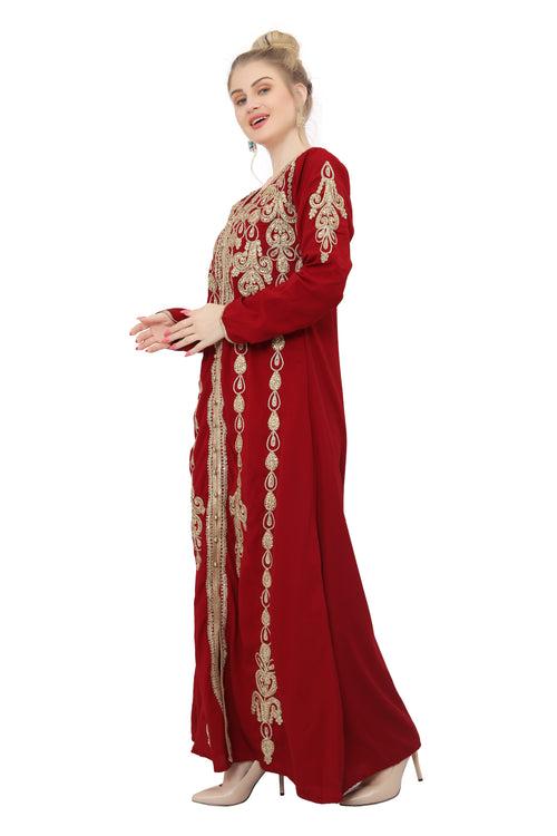 Jalabiya Djellaba Gown Hand Embroidered Dress