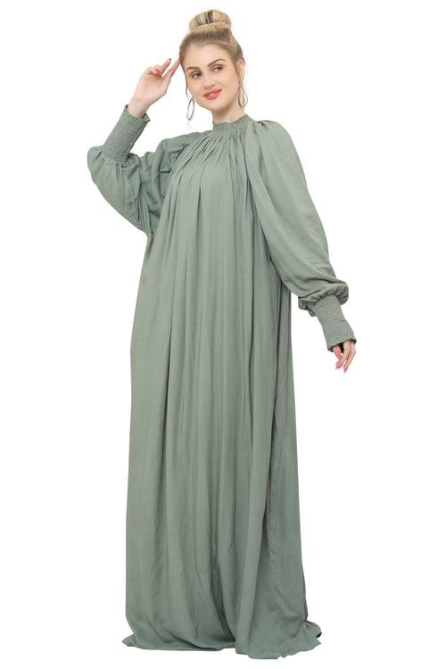 Kaftan Gown Pastel Abaya Dress For Women