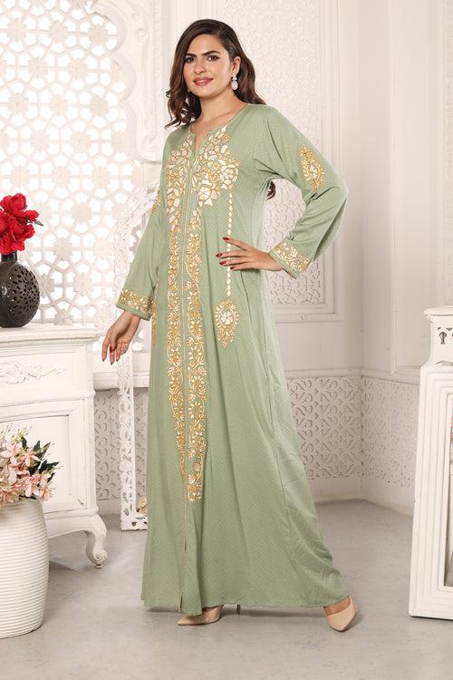 Traditional Kaftan Thobe Henna Party Maxi Gown