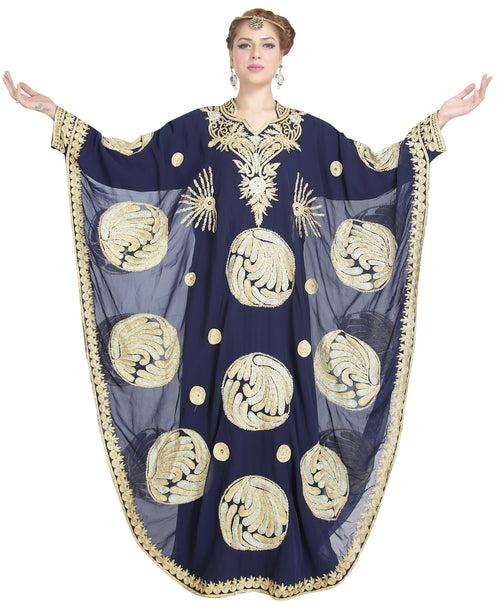 Football Design Kaftan Designer Farasha Caftan Beach Maxi Dress