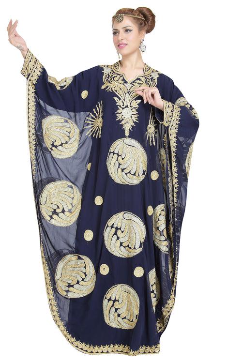 Football Design Kaftan Designer Farasha Caftan Beach Maxi Dress