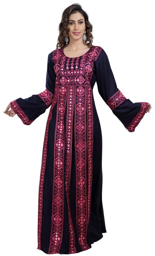 Persian Kaftan with Machine Embroidery Work