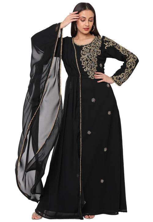 Arabian Jalabiya Evening Party Gown