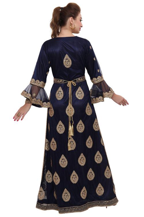 Designer Takchita Kaftan With Bell Sleeve