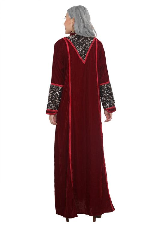 Game of Throne Queen Dress Maroon Gown | Costume