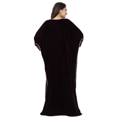 Designer Velvet Kaftan Handwork Party Gown