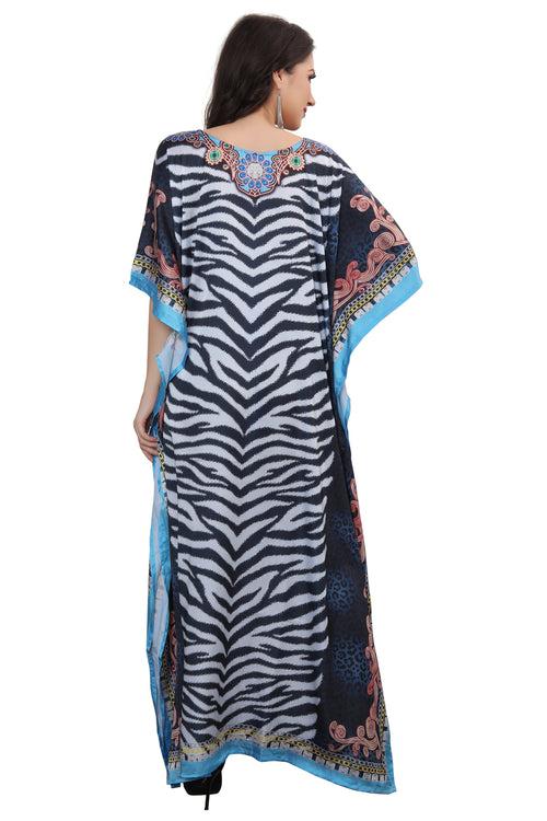 Dubai Kaftan Digital Printed Long Maxi Dress